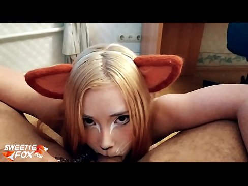 ❤️ Kitsune اس کے منہ میں ڈک اور سہ نگل مقعد فحش  ☑